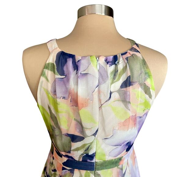 ModCloth Essence of Presence Chiffon Maxi Dress Floral Print Sleeveless MEDIUM - Picture 7 of 11
